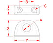 Line Drawing for Fairleads with Gasket
