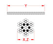 Line Drawing for 7 x 7 Wire Rope